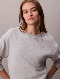 Calvin Klein Lässiges Fleece-Sweatshirt mit Monogramm^Damen Sweatshirts & Hoodies