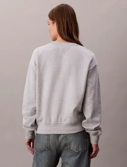 Calvin Klein Lässiges Fleece-Sweatshirt mit Monogramm^Damen Sweatshirts & Hoodies