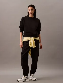 Calvin Klein Lässiges Fleece-Sweatshirt mit Monogramm^Damen Sweatshirts & Hoodies