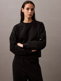 Calvin Klein Lässiges Fleece-Sweatshirt mit Monogramm^Damen Sweatshirts & Hoodies