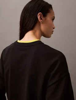Calvin Klein Lässiges Fleece-Sweatshirt mit Monogramm^Damen Sweatshirts & Hoodies