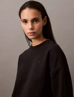 Calvin Klein Lässiges Fleece-Sweatshirt mit Monogramm^Damen Sweatshirts & Hoodies
