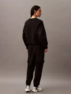 Calvin Klein Lässiges Fleece-Sweatshirt mit Monogramm^Damen Sweatshirts & Hoodies