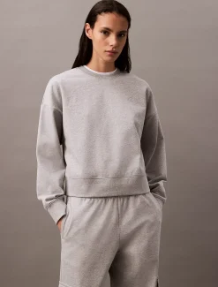 Calvin Klein Lässiges Fleece-Sweatshirt mit Monogramm^Damen Sweatshirts & Hoodies