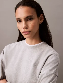 Calvin Klein Lässiges Fleece-Sweatshirt mit Monogramm^Damen Sweatshirts & Hoodies