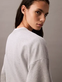 Calvin Klein Lässiges Fleece-Sweatshirt mit Monogramm^Damen Sweatshirts & Hoodies