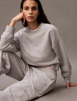 Calvin Klein Lässiges Fleece-Sweatshirt mit Monogramm^Damen Sweatshirts & Hoodies