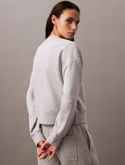 Calvin Klein Lässiges Fleece-Sweatshirt mit Monogramm^Damen Sweatshirts & Hoodies