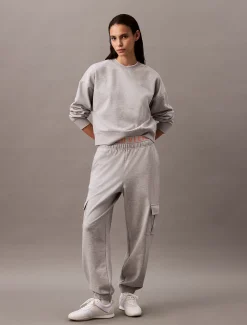 Calvin Klein Lässiges Fleece-Sweatshirt mit Monogramm^Damen Sweatshirts & Hoodies