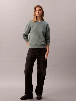 Calvin Klein Lässiges Fleece-Sweatshirt mit Monogramm^Damen Sweatshirts & Hoodies