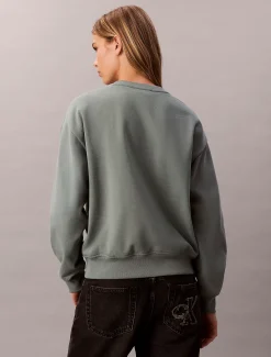 Calvin Klein Lässiges Fleece-Sweatshirt mit Monogramm^Damen Sweatshirts & Hoodies