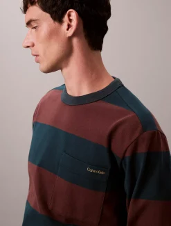 Calvin Klein Lässiges, gestreiftes T-Shirt aus Baumwolle^Herren T-shirts