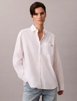 Calvin Klein Lässiges Hemd aus Baumwoll-Popeline^Damen Hemden & Blusen|T-shirts & Tops