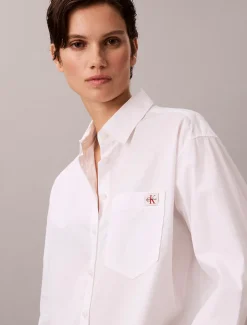 Calvin Klein Lässiges Hemd aus Baumwoll-Popeline^Damen Hemden & Blusen|T-shirts & Tops