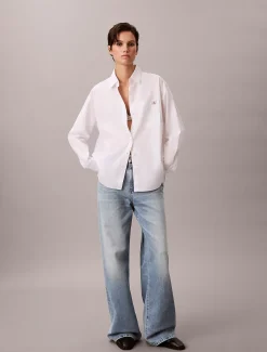 Calvin Klein Lässiges Hemd aus Baumwoll-Popeline^Damen Hemden & Blusen|T-shirts & Tops