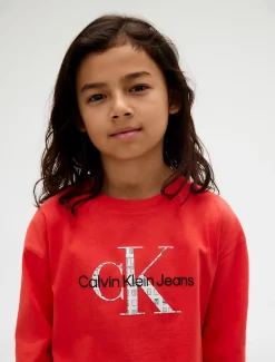 Calvin Klein Lässiges langärmliges Logo-T-Shirt^Kinder T-shirts|Kleidung