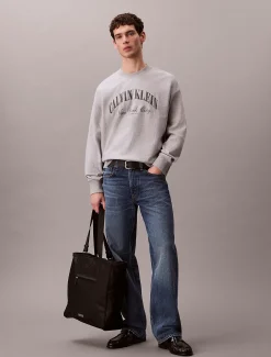 Calvin Klein Lässiges Logo-Sweatshirt aus Frottee mit Grafik^Herren Hoodies & Sweatshirts