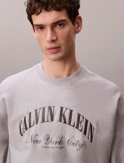 Calvin Klein Lässiges Logo-Sweatshirt aus Frottee mit Grafik^Herren Hoodies & Sweatshirts
