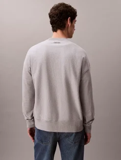 Calvin Klein Lässiges Logo-Sweatshirt aus Frottee mit Grafik^Herren Hoodies & Sweatshirts