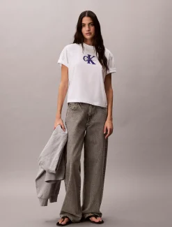 Calvin Klein Lässiges Logo-T-Shirt mit Grafik^Damen T-shirts & Tops
