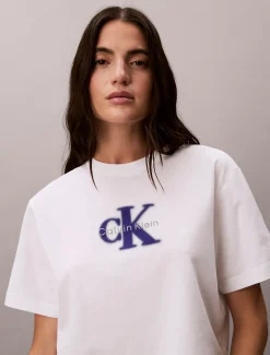 Calvin Klein Lässiges Logo-T-Shirt mit Grafik^Damen T-shirts & Tops