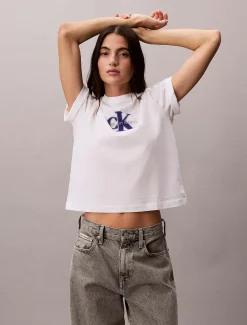 Calvin Klein Lässiges Logo-T-Shirt mit Grafik^Damen T-shirts & Tops