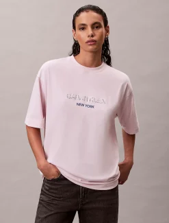Calvin Klein Lässiges Logo-T-Shirt mit Pailletten^Damen T-shirts & Tops