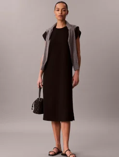 Calvin Klein Lässiges Midikleid aus Baumwoll-Jersey^Damen Kleider & Röcke