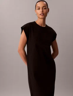 Calvin Klein Lässiges Midikleid aus Baumwoll-Jersey^Damen Kleider & Röcke