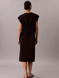 Calvin Klein Lässiges Midikleid aus Baumwoll-Jersey^Damen Kleider & Röcke