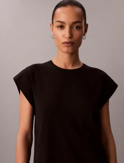 Calvin Klein Lässiges Midikleid aus Baumwoll-Jersey^Damen Kleider & Röcke