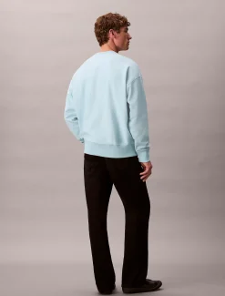 Calvin Klein Lässiges Monogramm-Logo-Sweatshirt aus hochwertigem Frottee^Herren Hoodies & Sweatshirts