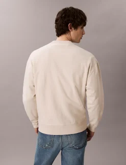 Calvin Klein Lässiges Monogramm-Logo-Sweatshirt aus hochwertigem Frottee^Herren Hoodies & Sweatshirts
