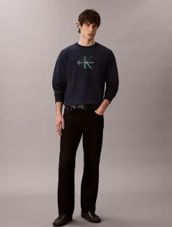 Calvin Klein Lässiges Monogramm-Logo-Sweatshirt aus hochwertigem Frottee^Herren Hoodies & Sweatshirts