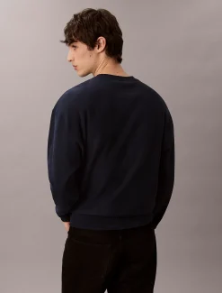 Calvin Klein Lässiges Monogramm-Logo-Sweatshirt aus hochwertigem Frottee^Herren Hoodies & Sweatshirts