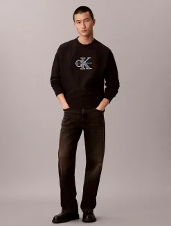 Calvin Klein Lässiges Monologo-Sweatshirt aus Fleece^Herren Hoodies & Sweatshirts