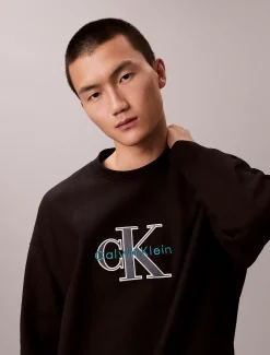 Calvin Klein Lässiges Monologo-Sweatshirt aus Fleece^Herren Hoodies & Sweatshirts
