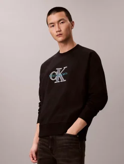 Calvin Klein Lässiges Monologo-Sweatshirt aus Fleece^Herren Hoodies & Sweatshirts