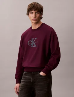 Calvin Klein Lässiges Monologo-Sweatshirt aus Fleece^Herren Hoodies & Sweatshirts
