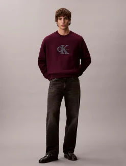 Calvin Klein Lässiges Monologo-Sweatshirt aus Fleece^Herren Hoodies & Sweatshirts