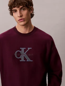 Calvin Klein Lässiges Monologo-Sweatshirt aus Fleece^Herren Hoodies & Sweatshirts