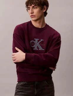 Calvin Klein Lässiges Monologo-Sweatshirt aus Fleece^Herren Hoodies & Sweatshirts