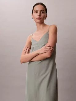 Calvin Klein Lässiges ärmelloses Etuikleid aus Twill^Damen Kleider & Röcke