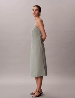 Calvin Klein Lässiges ärmelloses Etuikleid aus Twill^Damen Kleider & Röcke