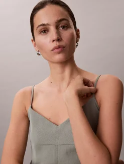 Calvin Klein Lässiges ärmelloses Etuikleid aus Twill^Damen Kleider & Röcke