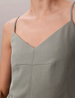 Calvin Klein Lässiges ärmelloses Etuikleid aus Twill^Damen Kleider & Röcke