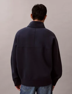 Calvin Klein Lässiges Spacer-Sweatshirt mit Viertelreißverschluss^Herren Hoodies & Sweatshirts