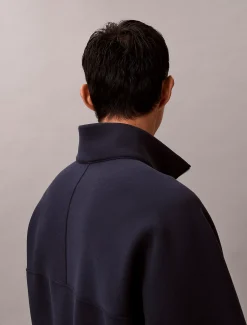 Calvin Klein Lässiges Spacer-Sweatshirt mit Viertelreißverschluss^Herren Hoodies & Sweatshirts