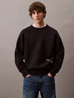 Calvin Klein Lässiges Sweatshirt aus Baumwoll-Mix^Herren Hoodies & Sweatshirts|Strickdesigns