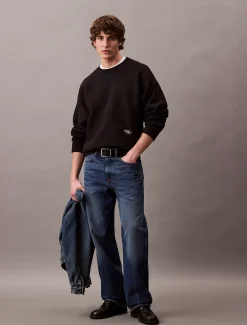 Calvin Klein Lässiges Sweatshirt aus Baumwoll-Mix^Herren Hoodies & Sweatshirts|Strickdesigns